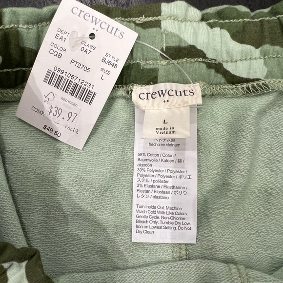 ๐๐โโ๏ธNWT๐โโ๏ธ๐GIRLS CREWCUTS CAMO JOGGERS SIZE LARGE - Picture 2 of 5
